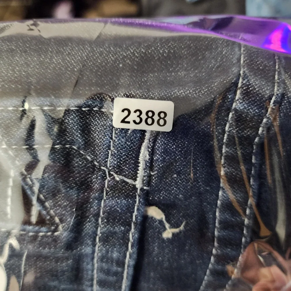 NWOT True Religion Moto‎ Slim Run Jeans Mens 38x32 Dark Wash Biker Western